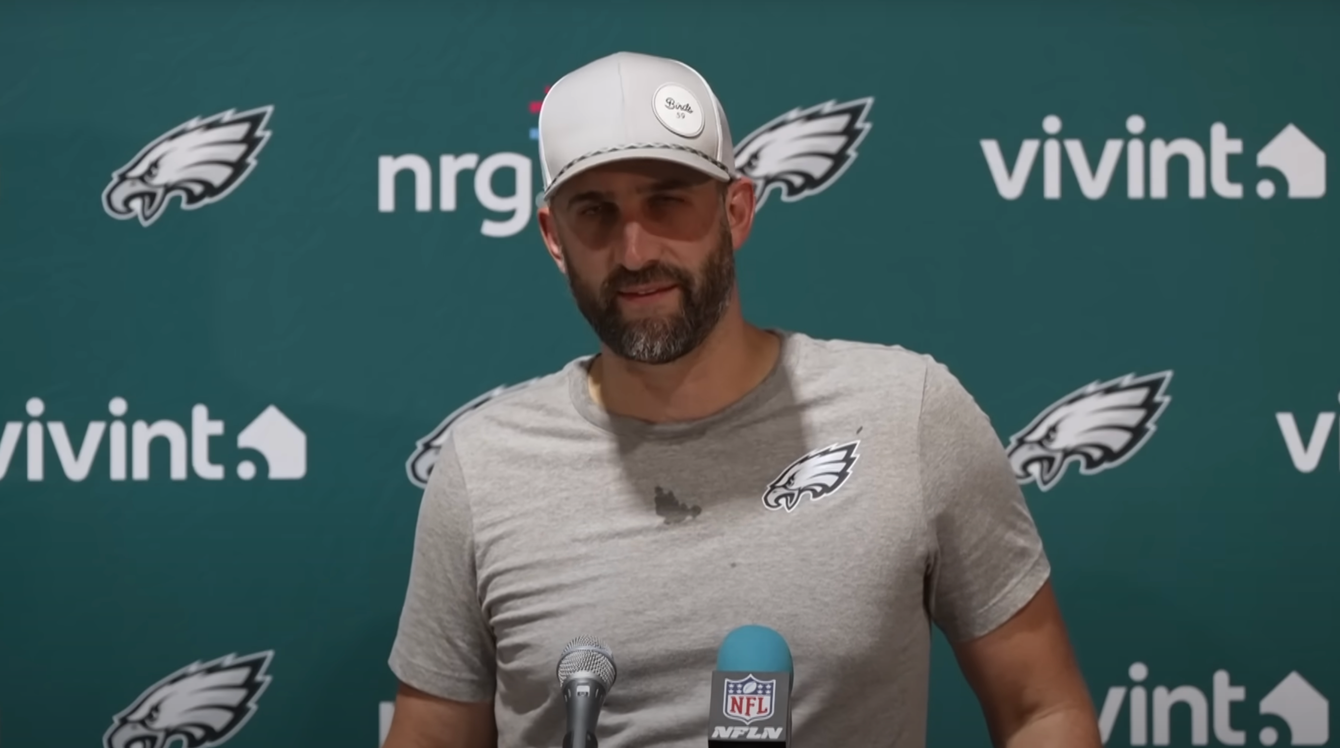 Philadelphia Eagles head coach Nick Sirianni speaks to media following Week 4 win over Tampa Bay Buccaneers